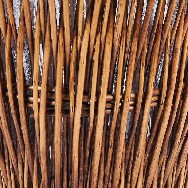 Household Essentials Small Reed Willow Waste Basket, Handwoven Basket with Removable Liner, Attractive Alternative to Plastic or Metal Cans, Brown - Image 3